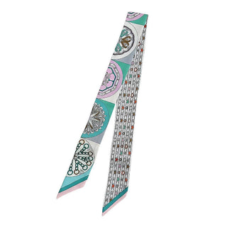 Decorative scarf with a pattern.