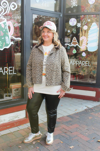 leopard barn jacket