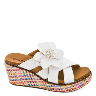 Corkys white heartbreaker sandal.