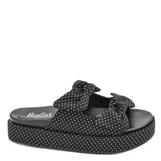 Corkys lil bit knotty polka dot sandals.