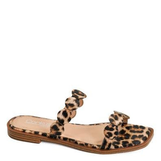Corkys leopard round of applause sandal.
