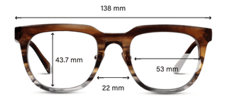 Crawford Reading Glasses Brown Ombre Horn