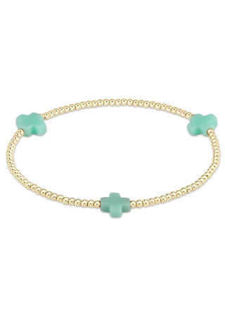 Signature Cross Color 3MM Gold Bracelets