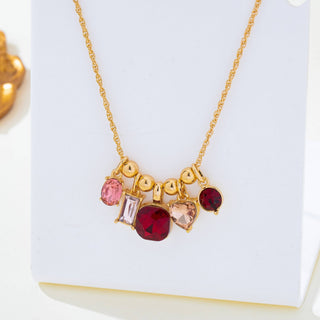 Crystal Cluster Charm Pendant Necklace