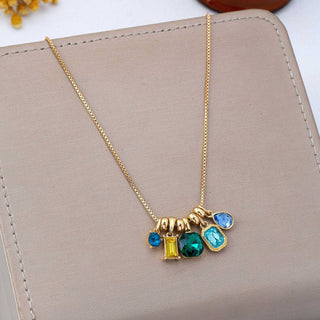 Crystal Cluster Charm Pendant Necklace