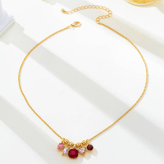 Crystal Cluster Charm Pendant Necklace
