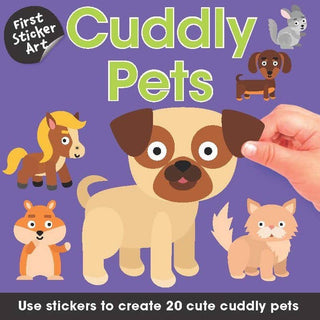 'Cuddly Pets" First Sticker Art Book