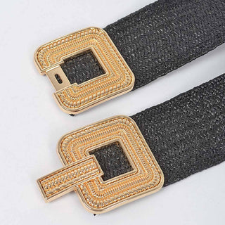 Gold Buckle Stretch Belt
