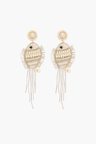 Beaded fish earrings by America & Beyond.