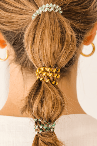 Dancing Green Mixed Hair Ties