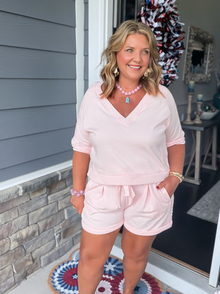 Darling Knit Trim Lounge Set