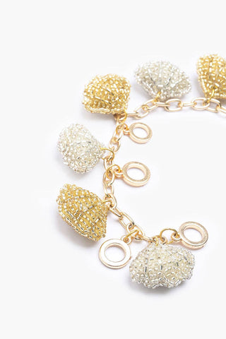 Gold And Silver Seashell Bracelet