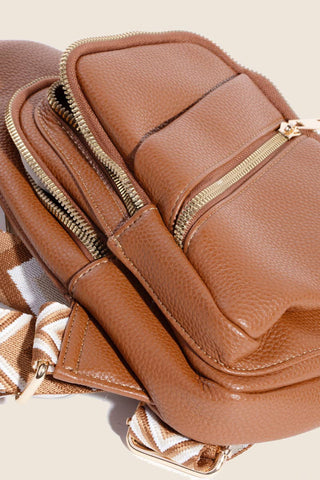 Chevron Strap Sling Bag