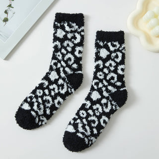 Fuzzy Sleep Socks | Leopard