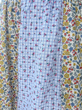Denim & Ditsy Floral Midi Dress
