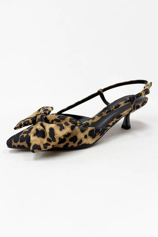 Doda Big Bow Slingback Kitten Heel