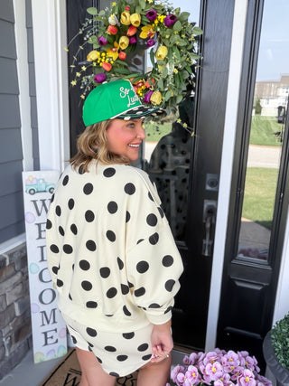 Dotty Darling Crop Sweatshirt