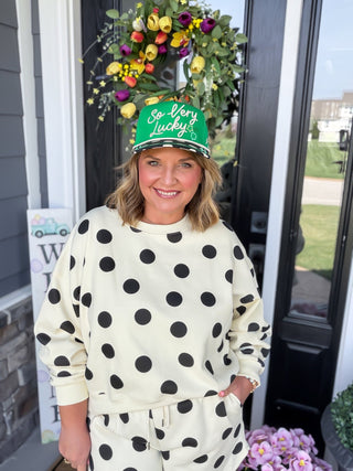 poppy and pine polka dot sweatshirt