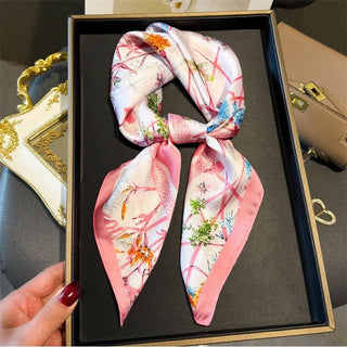 Dragonfly & Floral scarf square.