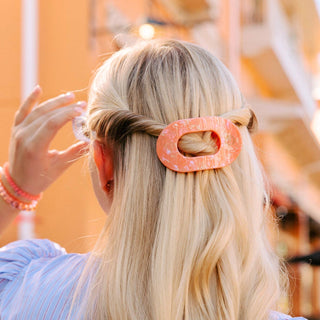 Dreamsicle Flat Round Hair Clip