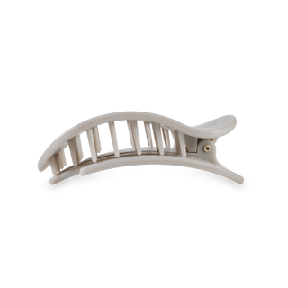 Silver Flames Medium Flat Round Hair Clip