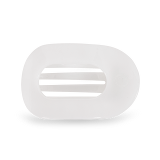Coconut White Medium Flat Round Clip