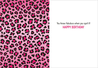 Women In Leopard Coat | Birthday Greeting Card