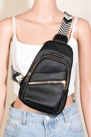 Chevron Strap Sling Bag