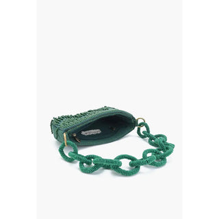 Emerald Eden Beaded Shoulder Bag
