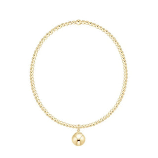 Enewtons classic 3mm gold bracelet with 10m gold charm.