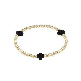 Signature Cross Color 3MM Gold Bracelets