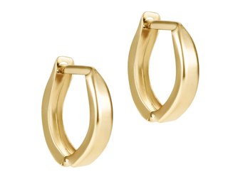 Huggie gold hoops.