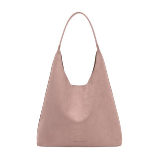 Eunice Vegan Suede Tote Bag | Mauve