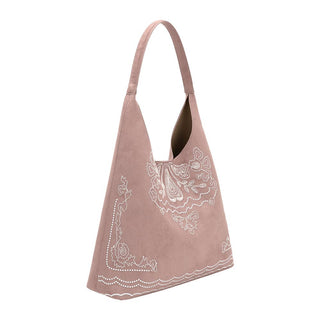 Eunice Vegan Suede Tote Bag | Mauve