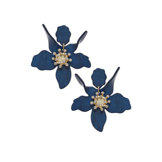 Chloe Resin Flower Statement Earrings