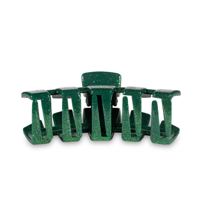 Classic Green Glitter Large Hair Clip