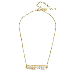 Susan Shaw | Dainty Freshwater Pearl Bar Necklace