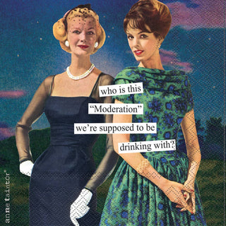 Anne Taintor Moderation Paper Cocktail Napkins