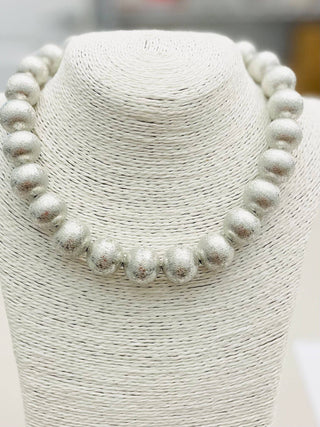 Frost & Shine Necklace | Brushed Silver