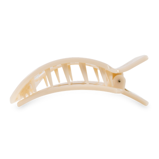 Almond Beige Large Flat Square Clip