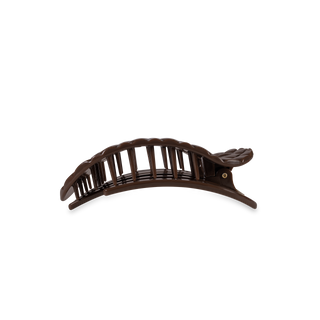 Truly Taupe Quilted Small Flat Round Hair Clip