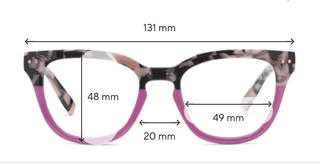 Faye Reading Glasses Black Marble/Pink