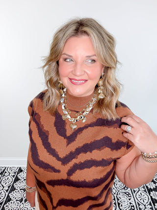 Feline Fine Sweater | Camel