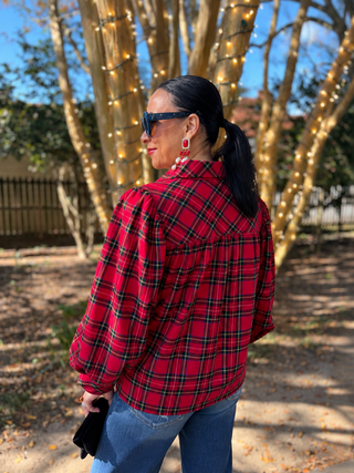 Festive Flair Plaid Top