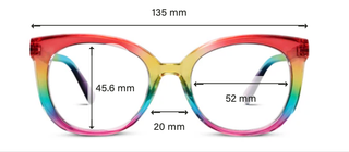 Fiona Reading Glasses | Rainbow Ombre