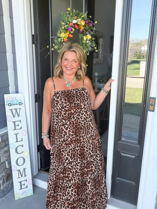 Flirt in the Wild Midi Dress