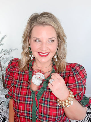 Flirty in Plaid Blouse