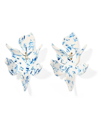 Flora Earrings | Blue China