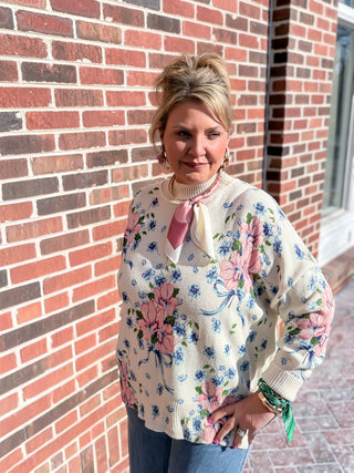 floral tunic sweater