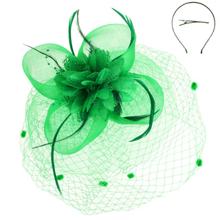 Floral Feathered Round Fascinator